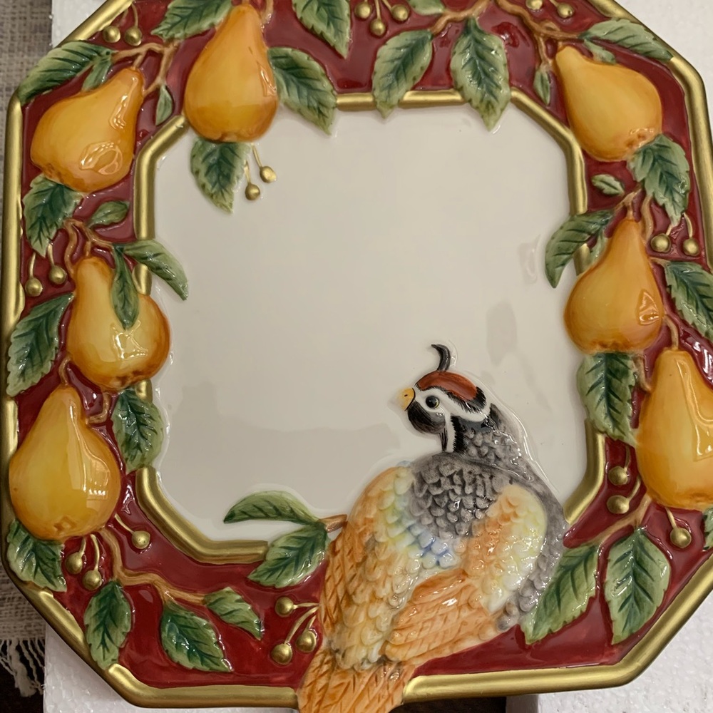 Fitz & Floyd partridge plate